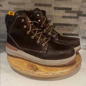 Caterpillar Dark Brown and Tan Leather Boots